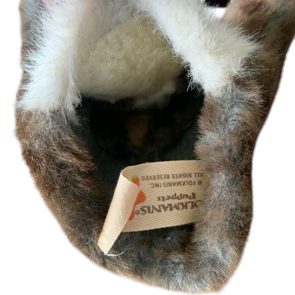 Folkmanis 7" Brown White Little Cat Kitten Stuffed Animal Plush Hand Puppet EUC - Picture 6 of 14